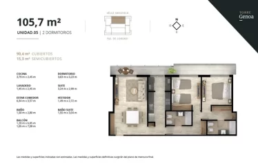 Dpto 2 Dormitorios Vista Al Río en Puerto Norte!